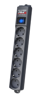 Сетевой фильтр ZIS Pilot S10M Graphite surge protector 6 outlets (EUR 5 + 1 without grounding) 10 m (1000630230)