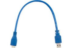 Кабель интерфейсный USB 3.0 Gembird AM/microBM 9P CCP-mUSB3-AMBM-1 30 см, экран, синий, пакет