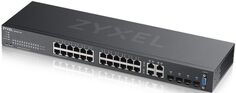Коммутатор ZYXEL NebulaFlex Pro GS2220-28 GS2220-28-EU0101F L2, rack 19", 24xGE, 4xCombo (SFP/RJ-45), бесшумный, автономное/облачное управление