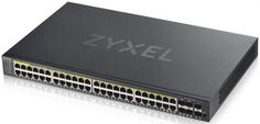 Коммутатор управляемый ZYXEL GS192048HPV2-EU0101F интеллектуальный High Power PoE Gigabit Ethernet с 48 разъемами RJ-45 из которых 4 совмещены с SFP-с