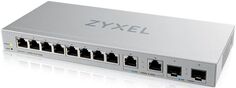 Коммутатор неуправляемый ZYXEL XGS1210-12 Smart L2, 8xGE, 2x1/2,5GE, 2xSFP+, настольный, бесшумный