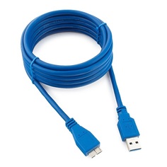 Кабель интерфейсный USB 3.0 Cablexpert AM/microBM 9P CCP-mUSB3-AMBM-10 3 м, Pro, синий, пакет