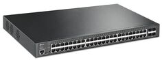 Коммутатор управляемый TP-LINK TL-SG3452XP 48 портов RJ45 10/100/1000 Мбит/с, 4 слота SFP+ 10 Гбит/с, консольный порт RJ45, консольный порт Micro-USB,