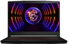 Ноутбук MSI GF63 Thin 12VF-1039RU 9S7-16R821-1039 i7-12650H/32GB/512GB SSD/GeForce RTX4060 8GB/15.6" IPS FHD/WiFi/BT/noOS/black