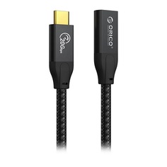 Кабель-удлинитель Orico CY32-10-BK-BP USB-C 3.2 Gen2х2, USB-C (m) — USB-C (f), 1 м, Orico CY32, черный