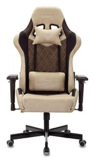 Кресло игровое Бюрократ VIKING 7 KNIGHT BR цвет коричневый, текстиль/эко.кожа, с подголов., крестовина металл