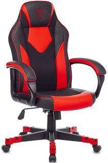 Кресло игровое Бюрократ ZOMBIE GAME 17 RED черный/красный текстиль/эко.кожа крестовина пластик