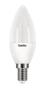 Лампа светодиодная Camelion LED7-C35-3/845/E14 7Вт/60Вт, Е14, 170-265В, 4500К, 590лм, свеча (14712), уп/3шт