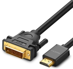 Кабель интерфейсный UGREEN HD106 10135_ HDMI to DVI, 2 м Цвет: черный