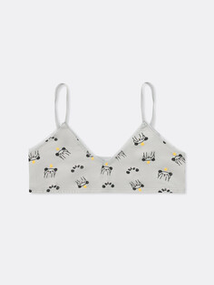 Хлопковое бюстье в сером цвете с пандами Mark Formelle