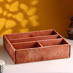 Ящик деревянный 30×34.5×10 см подарочный комодик, брашированный Дарим Красиво
