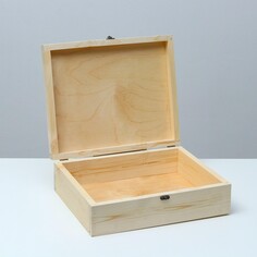 Подарочный ящик 35×29×11 см деревянный, крышка фанера 4 мм, фурнитура Дарим Красиво