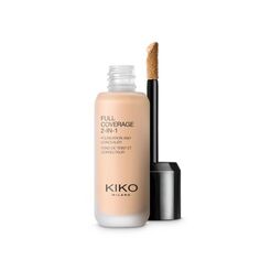 Консилеры FULL COVERAGE 2-IN-1 FOUNDATION & CONCEALER/2-В-1 ТОНАЛЬНОЕ СРЕДСТВО И КОНСИЛЕР С ВЫСОКОЙ СТЕПЕНЬЮ ПОКРЫТИЯ Kiko