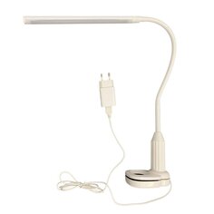 Светильник настольный сенсорное включение, 7 Вт, с USB, белый, абажур белый, Uniel, TLD-572 White, UL-00008663