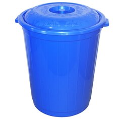 Бак для мусора пластик, 90 л, с крышкой, 54.5х54.5х64 см, Милих, 01090