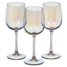 Бокал для вина, 420 мл, стекло, 3 шт, Glasstar, Васильковый, RNVS_8166_11