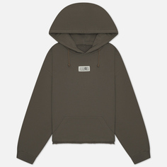 Женская толстовка Maison Margiela MM6 Front Logo Unbrushed Hoodie, цвет коричневый, размер XS