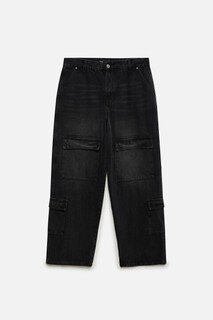брюки джинсовые мужские Джинсы-карго широкие со стиркой Befree