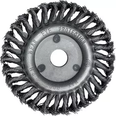 Щетка для УШМ дисковая из крученой проволоки 125 мм Vertextools