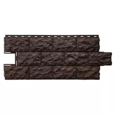 Панель фасадная полипропилен 472x1137 мм цвет темно-коричневый Fineber