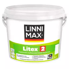 Краска для стен и потолков Linnimax Litex 2 моющаяся матовая прозрачная база 3 2.35 л Без бренда