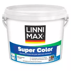 Краска для стен и потолков Linnimax Super Color моющаяся матовая цвет белый база 1 2.5 л Без бренда