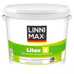 Краска интерьерная Linnimax Litex 4 цвет белый база Б1 9 л Без бренда