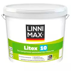 Краска для стен и потолков Linnimax Litex 10 моющаяся матовая цвет белый база 1 9 л Без бренда