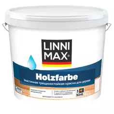 Краска фасадная Linnimax Holzfarbe моющаяся матовая цвет белый матовая база 1 9 л Без бренда