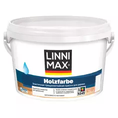 Краска фасадная Linnimax Holzfarbe моющаяся матовая цвет белый матовая база 1 1.25 л Без бренда