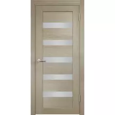 Дверь межкомнатная Страйт Финиш-бум остекленная цвет дуб шеннон 90x200см Eldorf