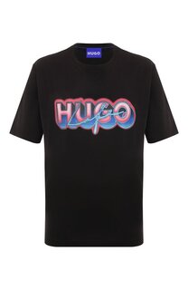 Хлопковая футболка HUGO