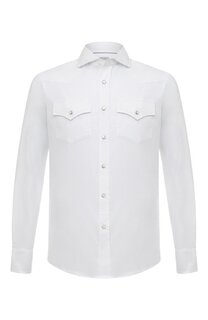 Хлопковая рубашка Brunello Cucinelli