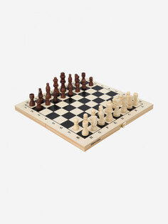 Настольная игра 2 в 1: шахматы, шашки Denton, Бежевый