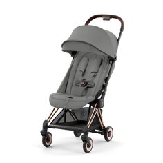 Коляска Coya Rosegold Mirage Grey с дождевиком CYBEX