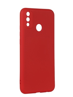 Чехол с микрофиброй DF для Honor 9X Lite Silicone Red hwOriginal-18