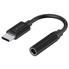 Аксессуар Pero AD11 USB-C - USB-C/Mini Jack 3.5mm Black PRAD11BK ПЕРО