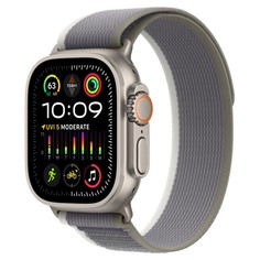 Умные часы APPLE Watch Ultra 2 GPS + Cellular 49mm Titanium Case with Green-Grey Trail Loop - M/L MRF43 / MRFP3