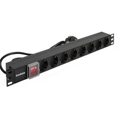 Сетевой фильтр ExeGate ServerPro PDU-19H804 Al-8S-EU2.5-SW 8 Sockets 2.5m EX280843RUS