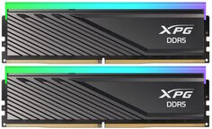 Модуль памяти DDR5 32GB (2*16GB) ADATA AX5U6400C3216G-DTLABRBK XPG Lancer Blade RGB black PC5-51200 6400MHz CL32 1.4V