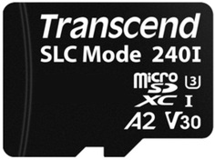 Промышленная карта памяти microSDXC 40GB Transcend TS40GUSD240I 240I, Class 10/UHS-I, U3, A2, V30, 100/80MB/s, без адаптера