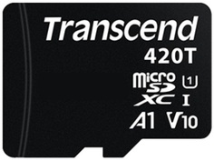 Промышленная карта памяти MicroSDXC 64Gb Transcend TS64GUSD420T 420T, Class 10, U1, UHS-I, V10, A1, 95/25MB/s, без адаптера