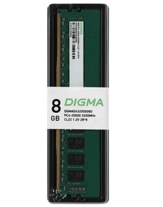 Модуль памяти DDR4 8GB Digma DGMAD43200008D PC4-25600 3200MHz CL22 1.2В dual rank Ret RTL