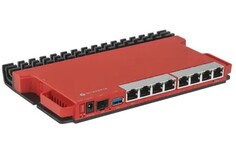 Роутер Mikrotik L009UiGS-RM 1xSFP port (2.5G supported); 8xGigabit LAN ports (Ether8 has Passive PoE out); 1xSerial console port (RJ45); 1xUSB3.0 type