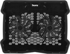 Подставка для ноутбука с охлаждением Buro BU-LCP150-B213 для ноутбука 15" 74.35дБ 1xUSB 2x 140ммFAN 480г металлическая сетка/пластик черный (1914405)