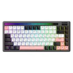 Клавиатура механическая Dareu A84 Pro White-Black беспроводная, цвет: белый/черный, 84 клавиши, подсветка RGB, аккумулятор 2000mAh