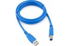 Кабель интерфейсный USB 3.0 Cablexpert AM/BM Pro, 1.8 м, позол.конт., синий, пакет Gembird