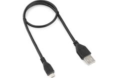 Кабель интерфейсный USB 2.0 Cablexpert AM/microBM 5P CCP-mUSB2-AMBM-0.5M 0.5 м, Pro, экран, черный, пакет