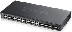 Коммутатор управляемый ZYXEL GS1920-48V2-EU0101F интеллектуальный Gigabit Ethernet с 48 разъемами RJ-45 из которых 4 совмещены с SFP-слотами и 2 допол