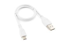 Кабель интерфейсный USB 2.0 Cablexpert AM/microBM 5P CCP-mUSB2-AMBM-W-0.5M 0.5 м, Pro, экран, белый, пакет